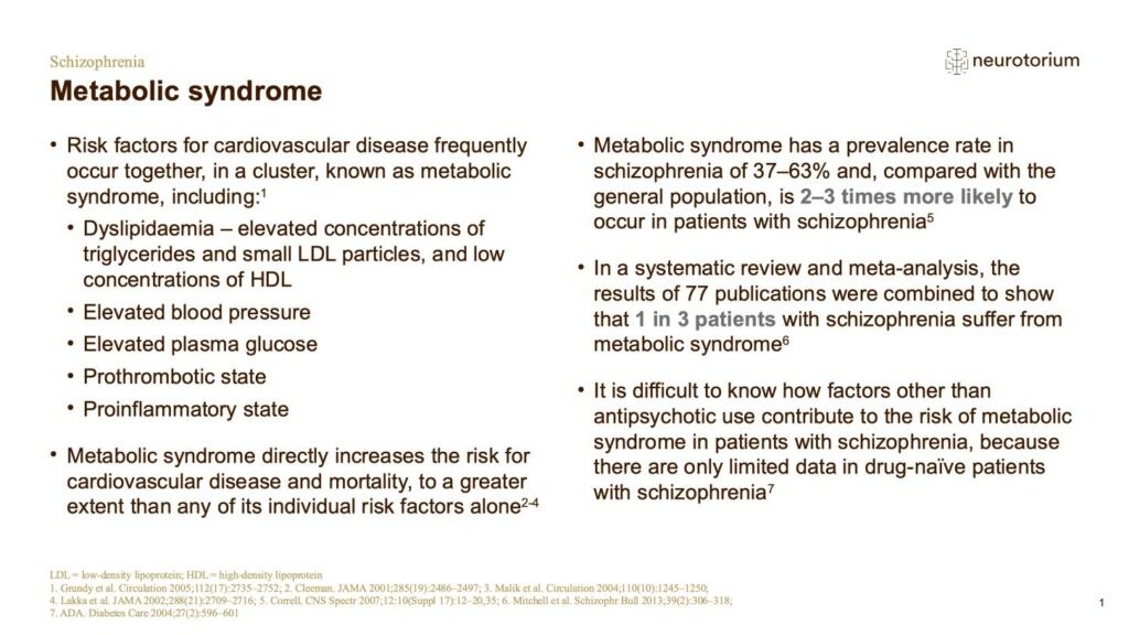 Schizophrenia - Comorbidity - slide 19